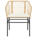 havestole 2 stk. med hynder polyrattan brun
