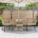 havestole 2 stk. med hynder polyrattan brun