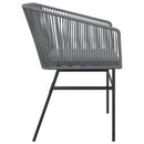havestole 2 stk. med hynder polyrattan grå