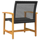 havestole 2 stk. polyrattan og akacietræ sort