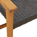 havestole 2 stk. polyrattan og akacietræ sort