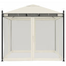 pavillon 2,93x2,93 m meshvægge stål cremefarvet