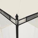 pavillon 2,93x2,93 m meshvægge stål cremefarvet