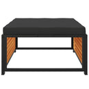 haveskammel med hynde 68x68x30 cm massivt akacietræ