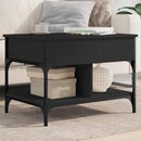 sofabord 70x50x50 cm konstrueret træ sort