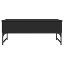 sofabord 100x50x40 cm konstrueret træ og metal sort