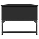 sofabord 100x50x40 cm konstrueret træ og metal sort