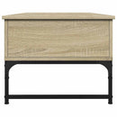 sofabord 100x50x40 cm konstrueret træ og metal sonoma-eg