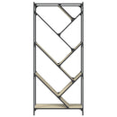 bogreol 79x30x180 cm konstrueret træ og metal sonoma-eg