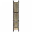 bogreol 79x30x180 cm konstrueret træ og metal sonoma-eg
