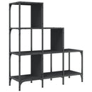bogreol 92x30x102 cm konstrueret træ og metal sort