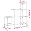 bogreol 92x30x102 cm konstrueret træ og metal sort
