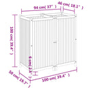 plantekasse med for 100x50x100 cm massivt akacietræ
