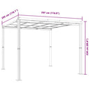 havepavillon 3x3 m aluminium antracitgrå
