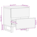 sengeborde 2 stk. 40x34x46 cm massivt bleget mangotræ