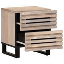 sengeborde 2 stk. 40x34x46 cm massivt bleget mangotræ