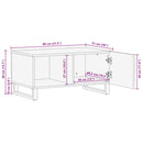 sofabord 80x51x40 cm massivt mangotræ