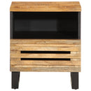 sengeborde 2 stk. 40x34x46 cm massivt ru mangotræ