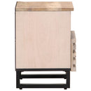 sengebord 40x34x46 cm massivt bleget mangotræ