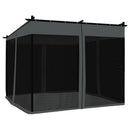 pavillon 3x3 m mesh-vægge stål antracitgrå
