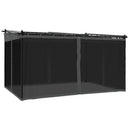 pavillon 4x3 m mesh-vægge stål antracitgrå