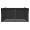 pavillon 4x3 m mesh-vægge stål antracitgrå