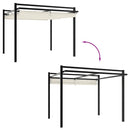 pavillon med sammenrulleligt tag 3x3 cm aluminium cremefarvet