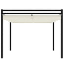 pavillon med sammenrulleligt tag 3x3 cm aluminium cremefarvet