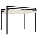 pavillon med sammenrulleligt tag 3x3 cm aluminium cremefarvet