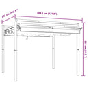 pavillon med sammenrulleligt tag 3x3 cm aluminium cremefarvet