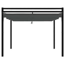 pavillon med sammenrulleligt tag 3x3 cm aluminium antracitgrå