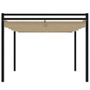 pavillon med sammenrulleligt tag 3x3 cm aluminium gråbrun