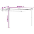 Pavillon 300 x 300 x 200 cm Gråbrun Polyester