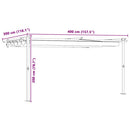Pavillon 400 x 300 x 200 cm Cremefarvet Polyester