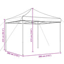 pop op-festtelt 292x292x315 cm foldbart bordeauxfarvet