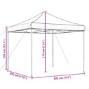 pop op-festtelt 292x292x315 cm foldbart terracottafarvet