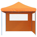 foldbart pop-up festtelt med 2 sidevægge orange