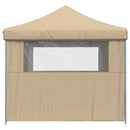 foldbart pop-up festtelt med 4 sidevægge beige