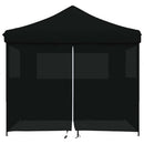 foldbart pop-up festtelt med 4 sidevægge sort