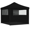 foldbart pop-up festtelt med 4 sidevægge sort