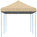 foldbart pop up-festtelt 580x292x315 cm beige