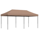 foldbart pop up-festtelt 580x292x315 cm brun