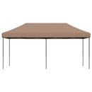 foldbart pop up-festtelt 580x292x315 cm brun