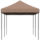 foldbart pop up-festtelt 580x292x315 cm brun