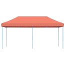 foldbart pop up-festtelt 580x292x315 cm terracotta