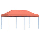 foldbart pop up-festtelt 580x292x315 cm terracotta