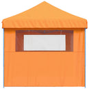 foldbart pop-up festtelt med 3 sidevægge orange