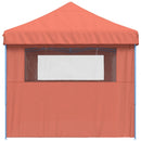 foldbart pop-up festtelt med 3 sidevægge terracotta