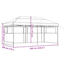 foldbart pop-up festtelt med 3 sidevægge terracotta