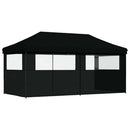 foldbart pop-up festtelt med 3 sidevægge sort